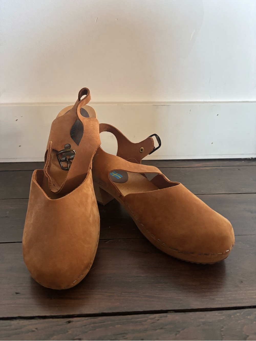 Women’s Tan Suede Slingback Clogs